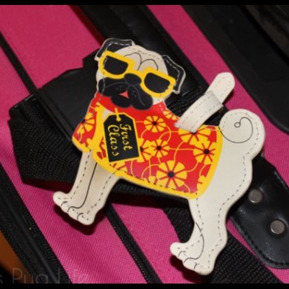 pug luggage tag